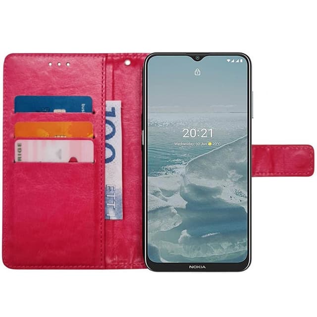 Lompakkokotelo 3-kortti Nokia G20 - Vaaleanpunainen