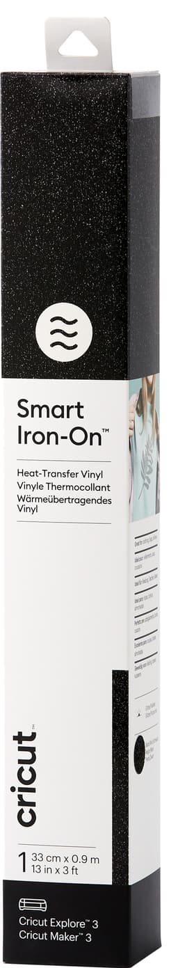 Cricut Smart Iron-On Glitter arkki 33x91 (glittermusta)