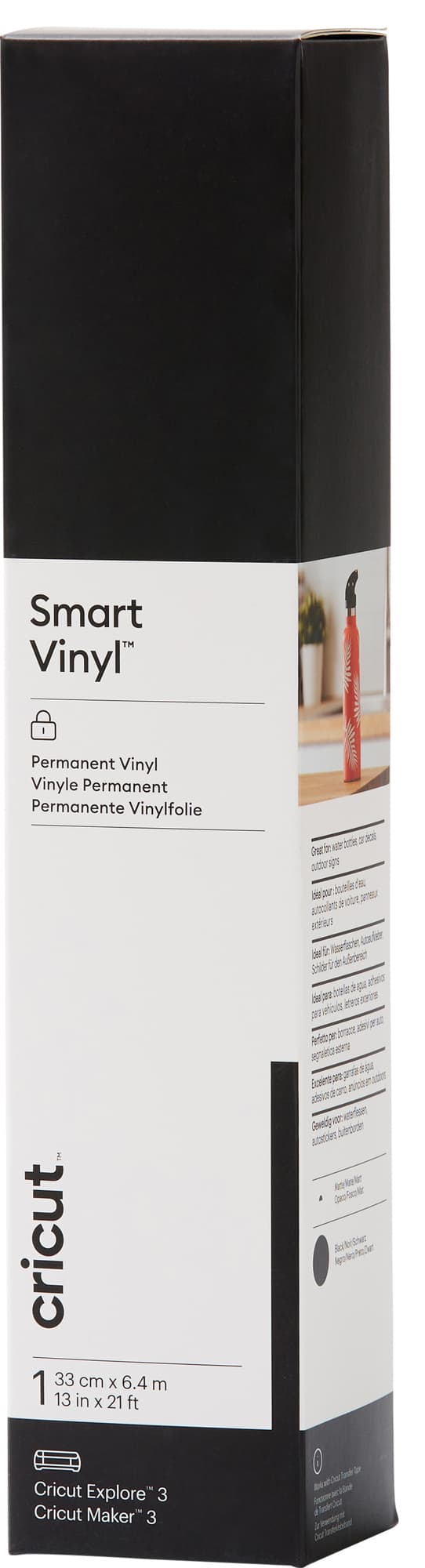 Cricut Smart Vinyl Permanent arkki 33 x 640 cm (musta)