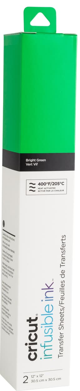 Cricut Infusible Ink siirtoarkit (2 kpl, kirkkaan vihreä)