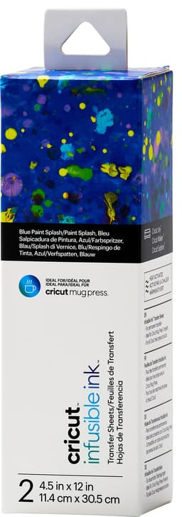 Cricut Infusible Ink siirtoarkit (2 kpl, sininen maaliroiske)