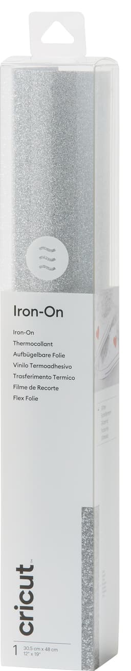 Cricut Iron-On Glitter arkki 30x48 cm (hopea)