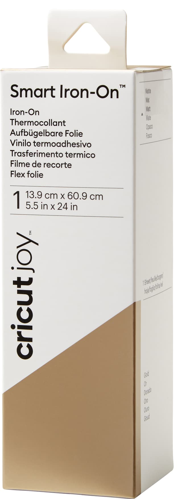 Cricut Joy Smart Iron-On arkki 14 x 60 cm (kulta)