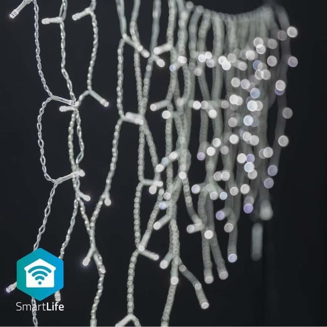 Nedis Älykäs jouluvalot | Jääpuikko | Wi-Fi | Kylmä Valkoinen | 240 LED's | 5.00 m | Android™ / IOS