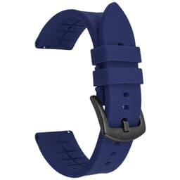 Pikairrotettava silikoniranneke Huawei GT- ja Samsung Galaxy -kelloille Sininen 24 mm