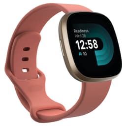 Sport Rannekoru Fitbit Versa 4 - Vpunainen