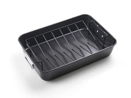 Roasting pan w/rack 40x28x8 cm