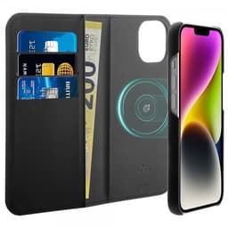 Puro iPhone 13/iPhone 14 Kotelo Detachable MagSafe Wallet Case Musta