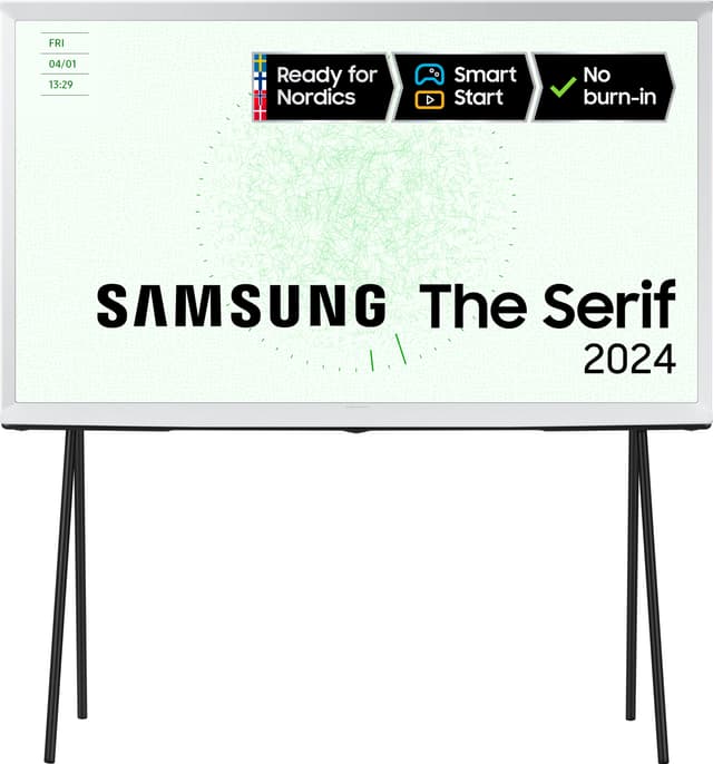 Samsung 43" LS01D The Serif 4K QLED älytelevisio (2024, valkoinen)