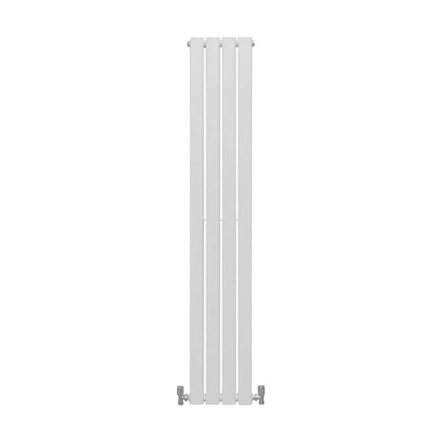 Designer litteät jäähdyttimet, kiiltävä valkoinen 1600 mm x 280 mm