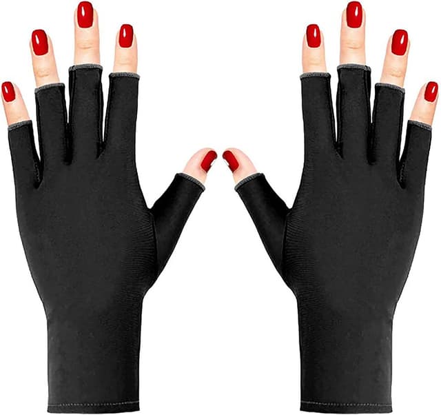 UV protection gloves black