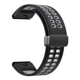 Silikoninen pikakiinnitysranneke Garminille Musta + harmaa 26 mm
