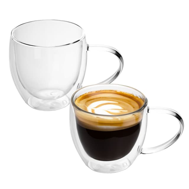 2x Kahvikuppi Termoslasi 200-300 ml Teelasi Kahvilasi
