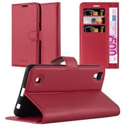 LG X POWER Suojakuori Lompakkokotelo (Punainen)