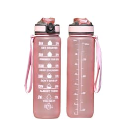 Urheiluvesipullo 1000ml Vaalea pinkki