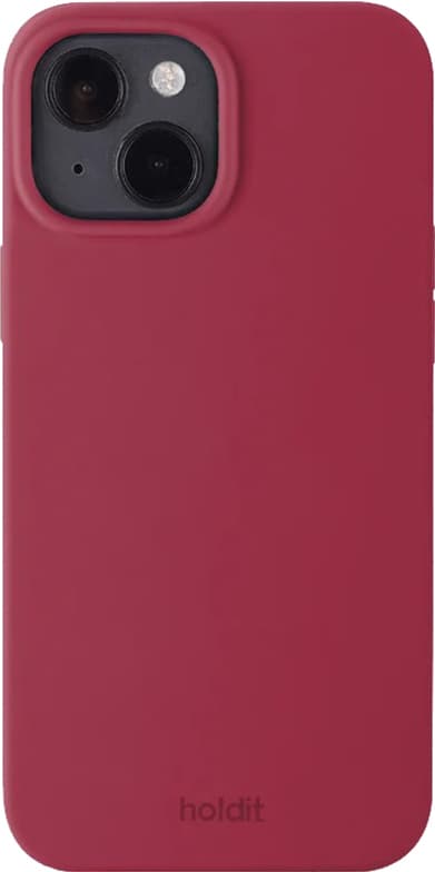 Holdit Silicone iPhone 15 suojakuori (punainen sametti)