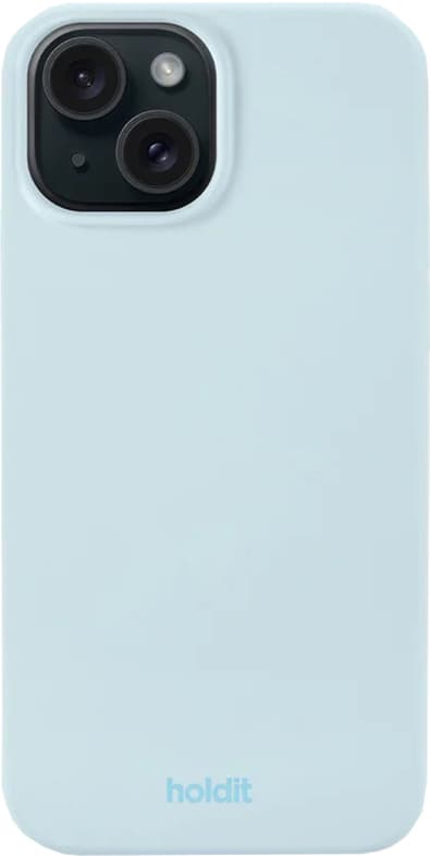 Holdit Silicone iPhone 15 suojakuori (mineraalinsininen)