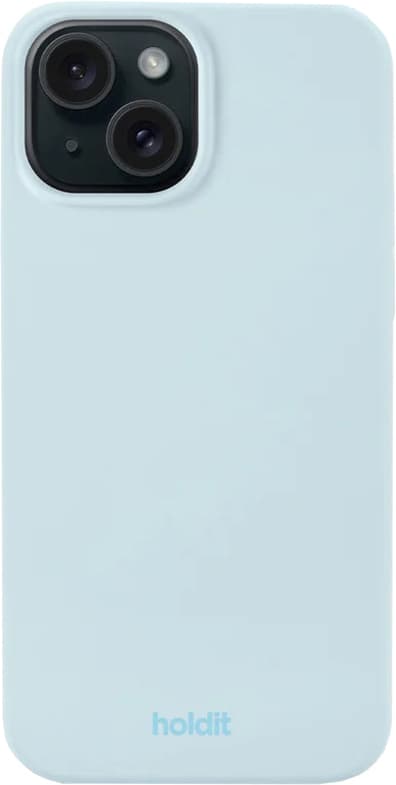 Holdit Silicone iPhone 14/13 suojakuori (mineraalinsininen)