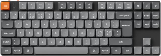 Keychron K1 Max pelinäppäimistö (Gateron, Low Profile, Brown kytkimet)