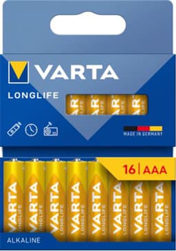 Varta Longlife Power AAA paristot 7042381 16 kpl (keltainen)