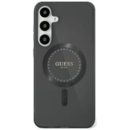 Guess Rhinestone MagSafe kuori Samsung Galaxy S25 - Musta