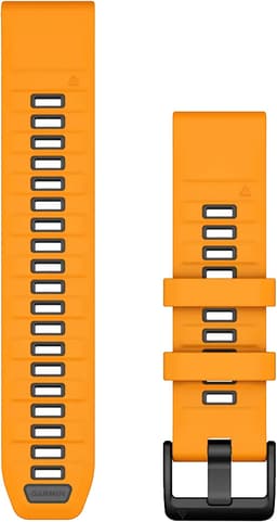 Garmin 22 mm QuickFit Silicone kelloranneke (oranssi/grafiitti)
