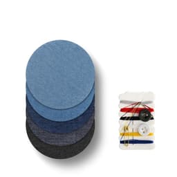 Pyöreät Denim-korjauspaikat, 5 kpl