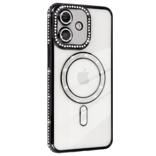 Diamond bling MagSafe kuori iPhone 16 Plus - Musta