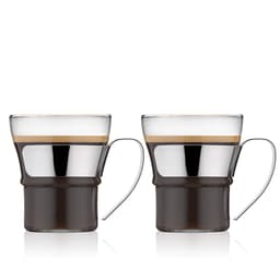 Bodum 2 kpl teelaseja teräskahvalla ASSAM 0.3 L