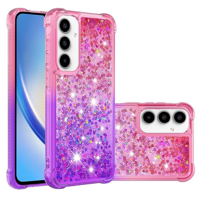SKALO Samsung A36 5G Hiekka Glitteri Suojakuori - Pinkki-Violetti