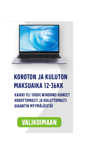 Kaikki yli 1000€ Windows-tietokoneet korottomasti ja kuluttomasti