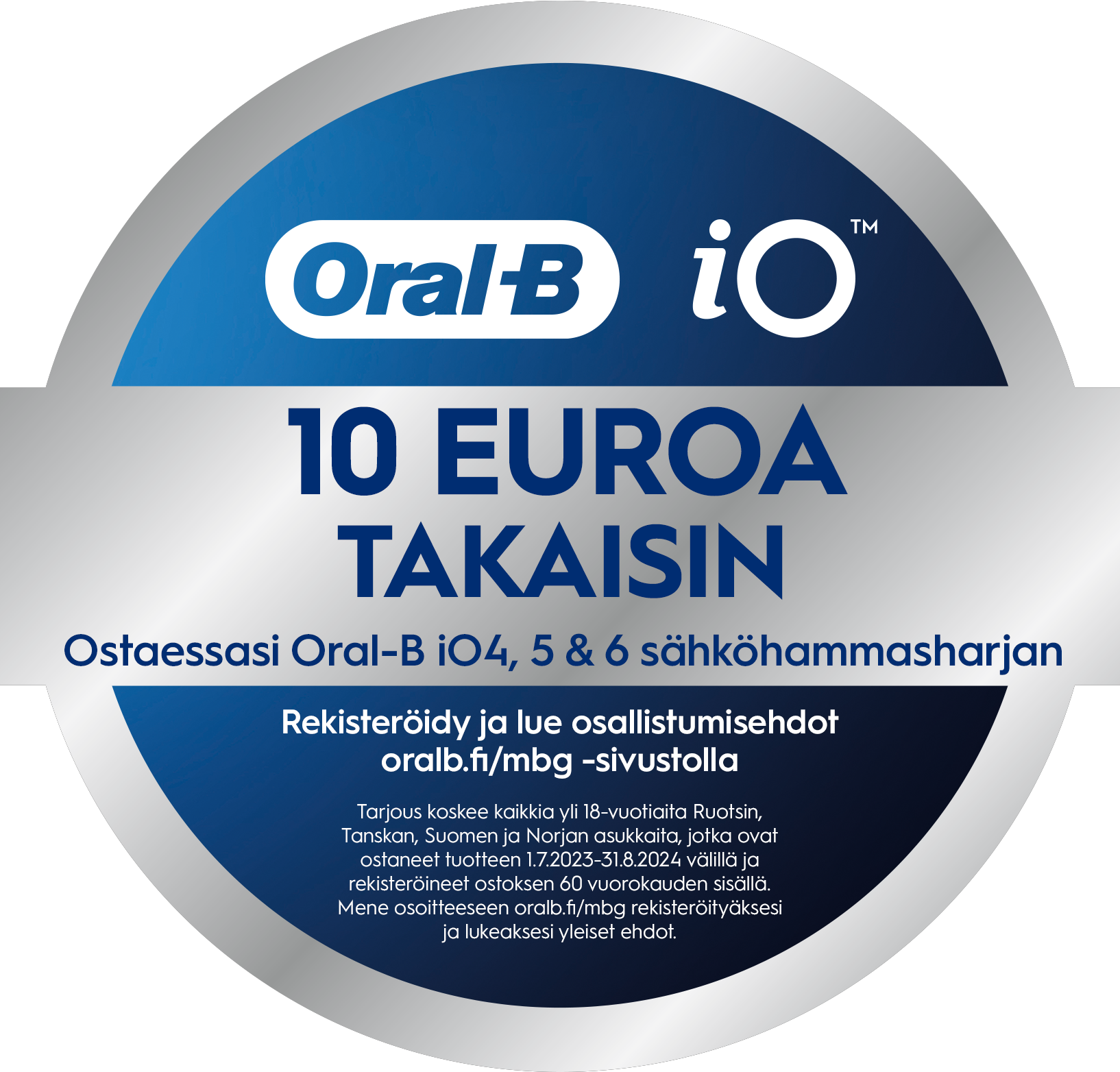 10 EUR takaisin ostaessasi iO4-iO6:n 01.07.23 – 31.08.24 välillä