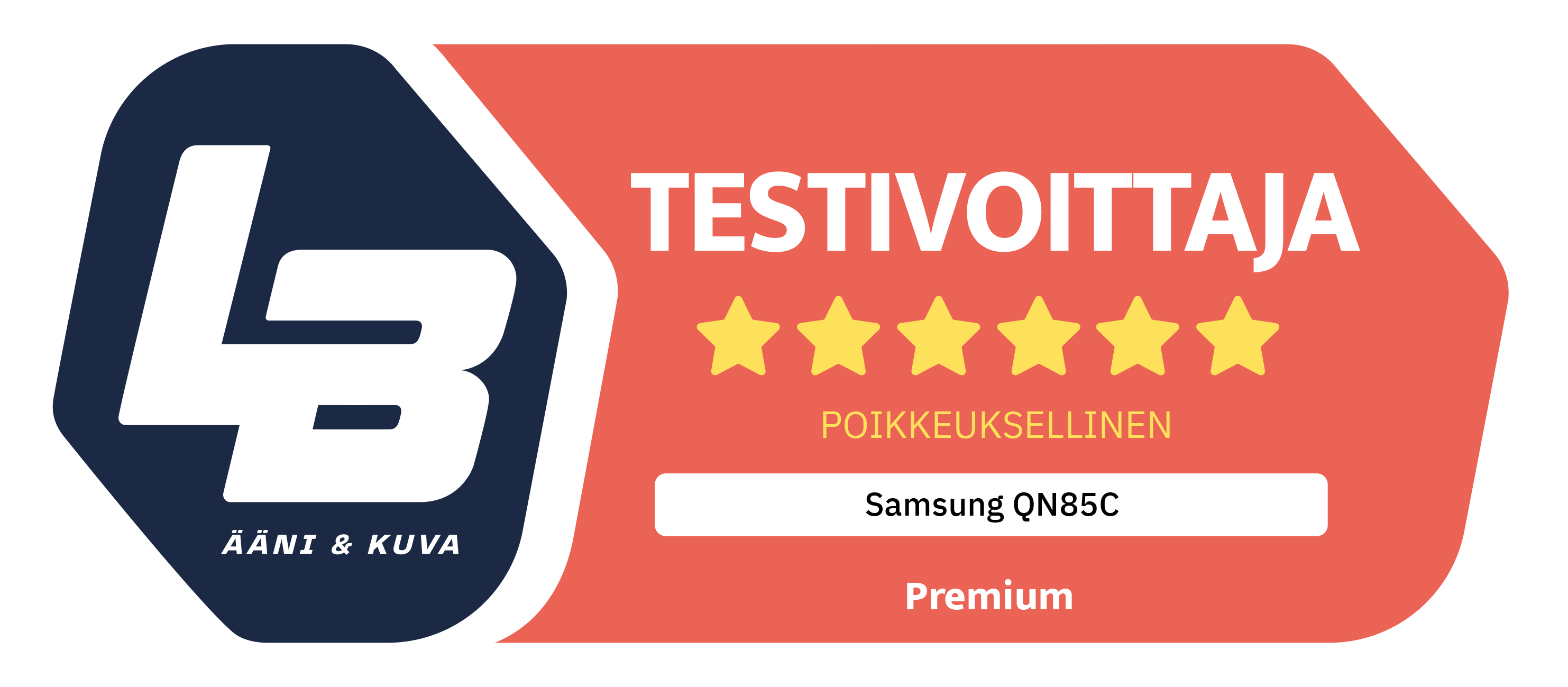 Ääni&Kuva-lehti on valinnut Samsung QN85C-sarjan televisiot testivoittajiksi Premium-luokassa!