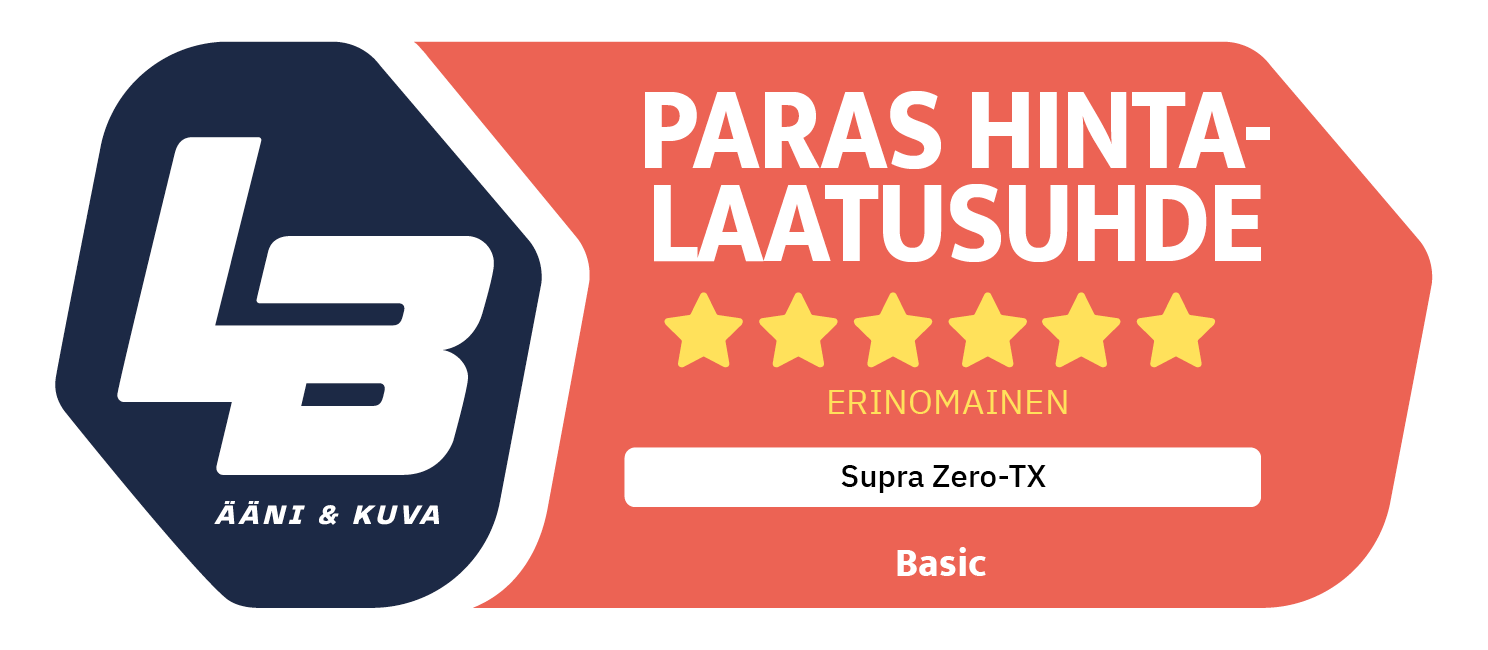 "Näin edullisesti ei saa parempia kuulokkeita kuin Supra Zero-TX, kunhan vastamelun puuttuminen ei haittaa." Lue arvostelu kokonaisuudessaan alla olevasta linkistä: