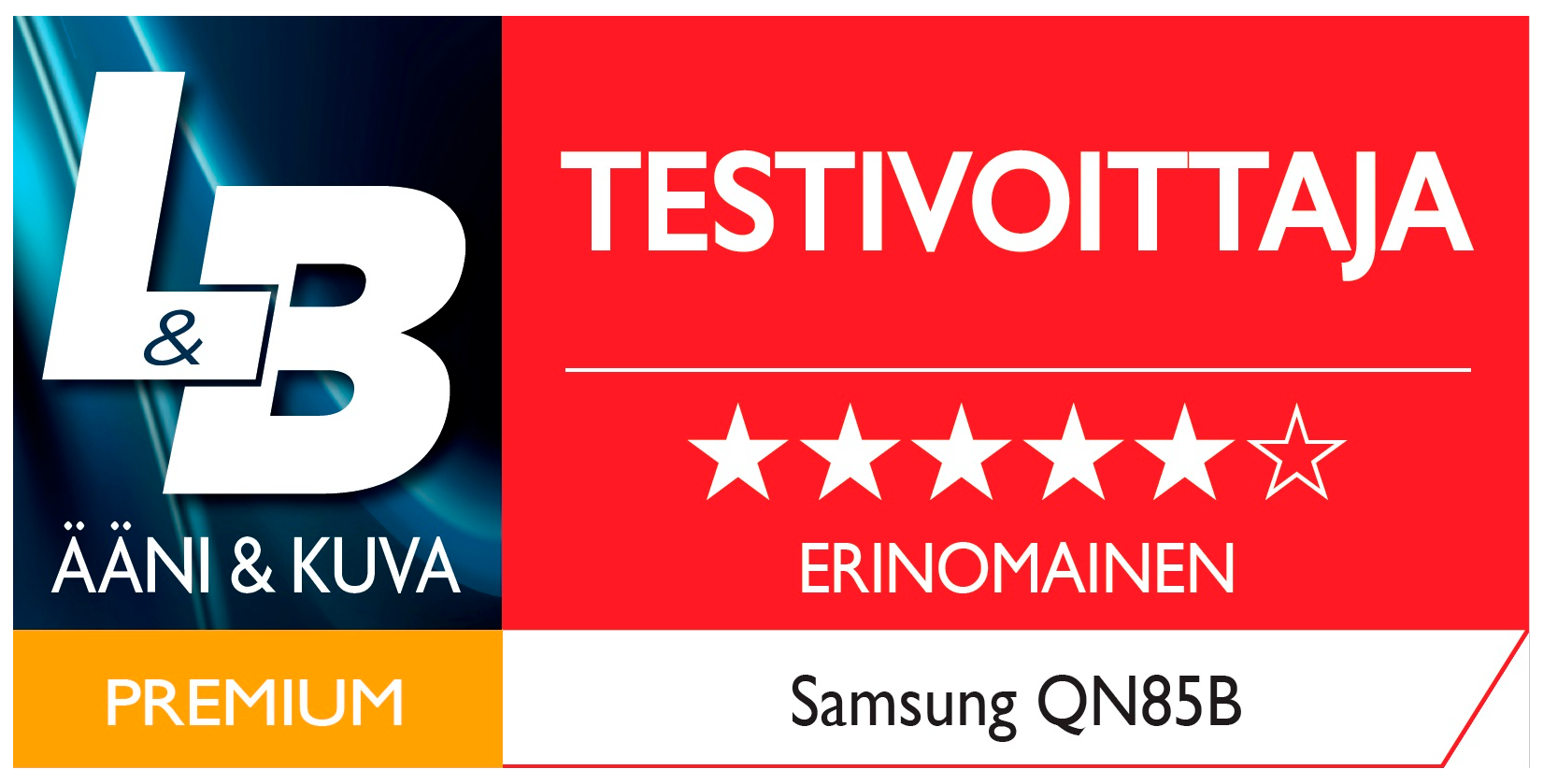 Samsung QN85B on litteä tv, johon mahtuu rutkasti suorituskykyä: kuva on terävä, kontrasti mahtava ja syvyysvaikutelma upea!
