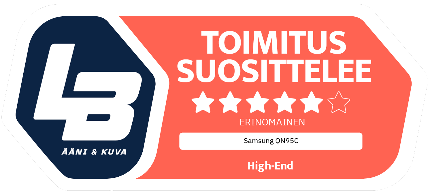 Samsung QN95C TV:ssä on upea kuva, jossa on voimakas kontrasti ja loistava kirkkaus. Hyvien mustien, tarkan valonhallinnan ja vähäisen näytön heijastamisen ansiosta tämä on erinomainen televisio valoisiin huoneisiin.