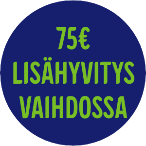 *Osta nyt uusi iPad ja tuo vanha iPadisi meille vaihdossa, niin saat 75€ lisähyvityksen normaalin vaihtohyvityksen lisäksi. Kampanja voimassa vain myymälöissä 6.5.-2.6.2024. Kampanjaerä 390 kpl. Vaihdossa tuotavan laitteen on käynnistyttävä ja toimittava normaalisti. Katso tarkemmat ehdot linkistä. Ei koske Outlet-tuotteita.