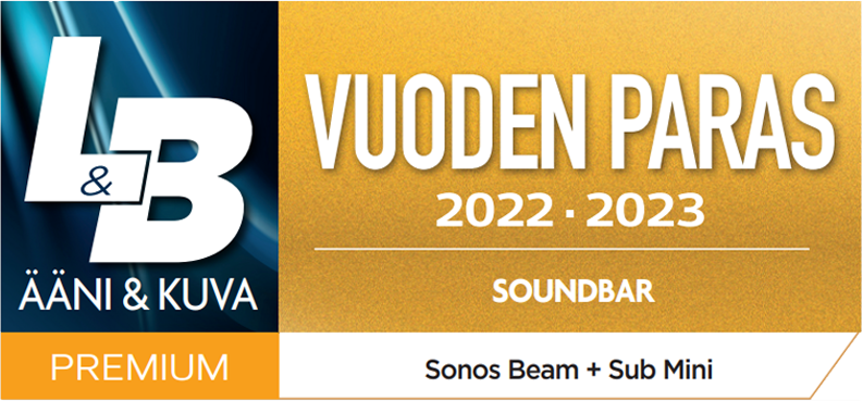 Sonos Beam: Sama kirkas ja luonnollinen ääni kuin edeltäjässä. Nyt myös Dolby Atmos, joka laajentaa äänikuvaa entisestään.  Sonos Sub Mini: Puhdas bassontoisto. Tarjoaa Sonosin soundbareille ja kaiuttimille kaivatun perustan soinnille.