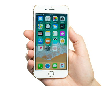 iPhone 6s 4,7” näytöllä iPhone 6s kuvattuna edestä päin