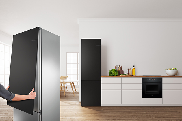 Bosch Vario Style -jääkaappipakastin tarjoaa 20 eri väristä etupaneelia Bosch Vario Style -jääkaappipakastin tarjoaa 20 eri väristä etupaneelia