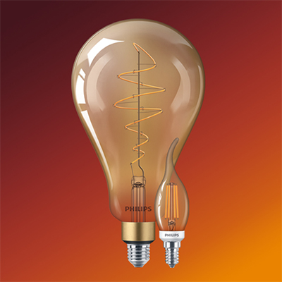 Philips Vintage LED-lamput Kaksi Philips Vingate-lamppua
