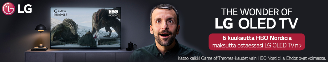 Tarjous on voimassa 31.07.2019 asti Osta LG OLED TV ja saat HBO Nordicin 6 kuukaudeksi kaupan päälle