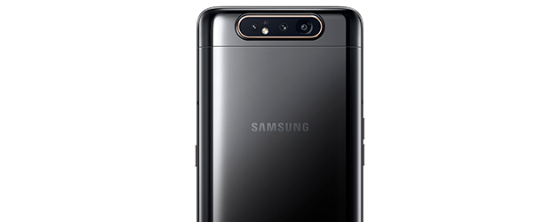 Samsung Galaxy A80 Samsung Galaxy A80:n takakansi on valmistettu kestävästä 3D-lasista