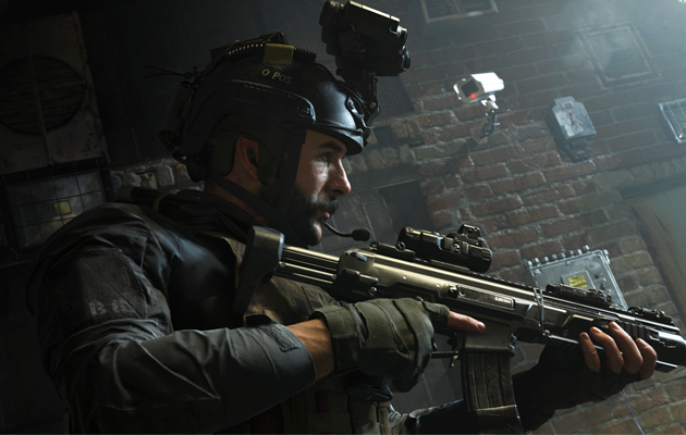 Modern Warfare -pelin tarina on yhtä mukaansatempaava kuin aikaisemmissa peleissä Läheltä kuvattu Call Of Duty: Modern Warfare -pelin sotilas
