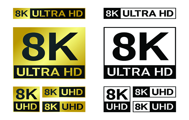 8K-tarkkuuden edut. 8K-logoer