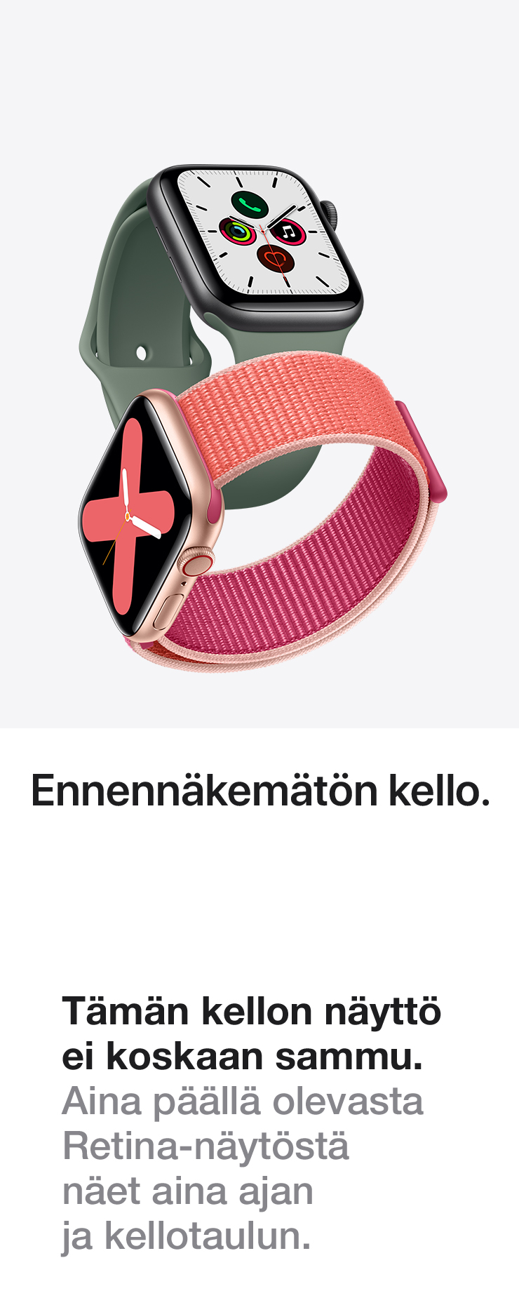 Apple Watch Series 5 on ennennäkemätön kello.