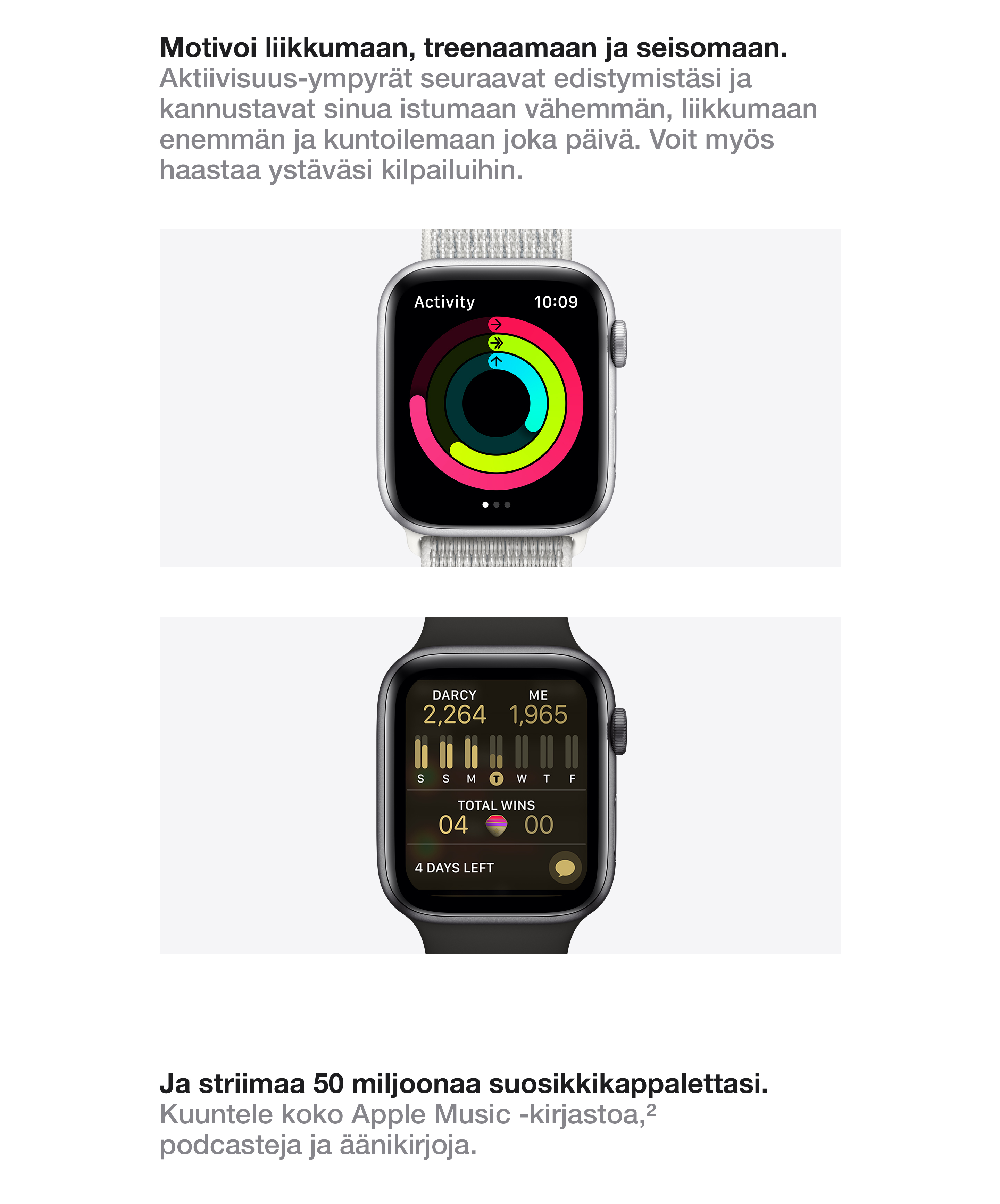 Apple Watch kertoo suunnan ja mittaa korkeuseron, joten pysyt aina reitillä.