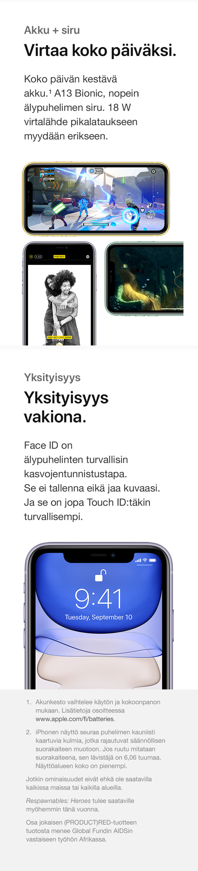 Pidempi akunkesto ja muut loistavat ominaisuudet tekee iPhone 11:sta varman valinnan jokaiselle.