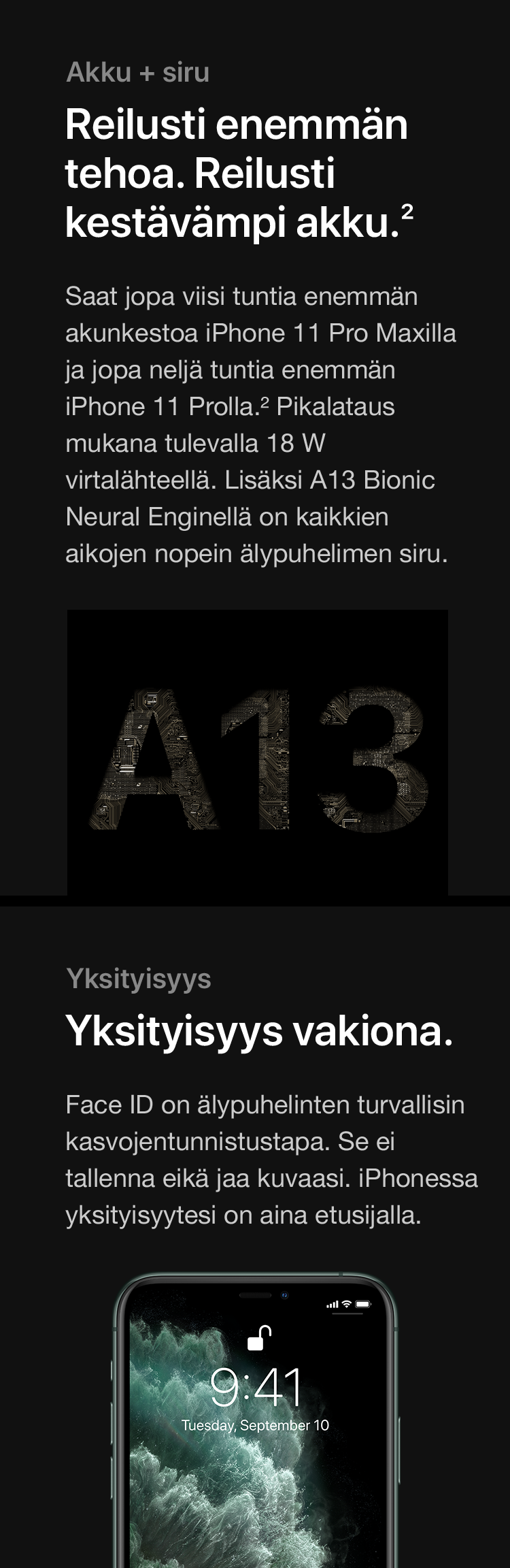 iPhone 11 Pro tarjoaa reilusti enemmän akunkestoa