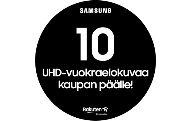 Osta Samsungin UHD TV - saat 10 UHD-vuokraelokuvaa kaupan päälle! 10 vuokraelokuvaa kaupan päälle